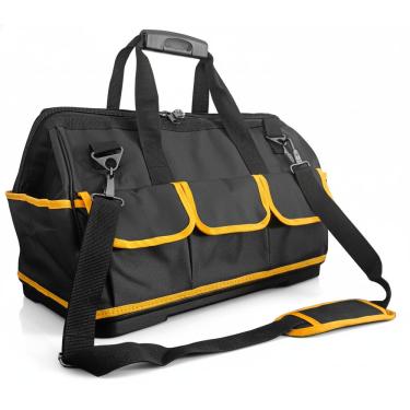 Imagem de Bolsa de Transporte para Ferramentas 20 Polegadas Lona Oxford 14 Bolsos Grande Reforçada Profissional Resistente a Água