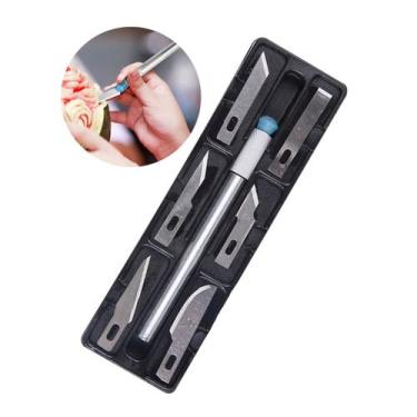 Imagem de Kit Estilete de Precisão Bisturi Lanmax com 6 Lâminas