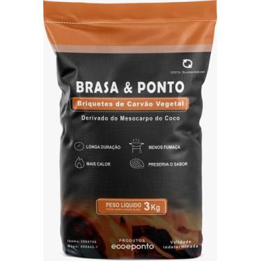 Imagem de Carvão brasa e ponto 3kg mais sabor para o seu churrasco - Brasa & Pon