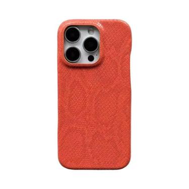 Imagem de Capa De Celular Fosca Com Textura De Pele De Cobra Branca, Vermelha E 