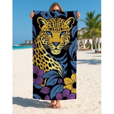 Imagem de Toalha De Banho Praia Estampa Animal Selvagem Arte Moderna - Use Thuco