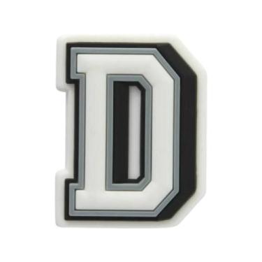 Imagem de Pin unissex clog.crocs letter d 10006997, Preto, Branco, UN