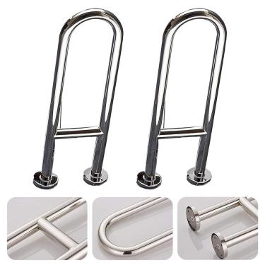 Imagem de Barra de Apoio em U 45cm Banheiro Box Seguranca Cadeirante Idoso Gestante Casa de Repouso Hospitai Lavabo