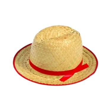 Imagem de Chapéu de Palha Kopal Italianinho R723 em Fibra Natural Tamanho Único Bege para Festas...