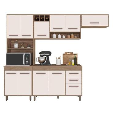 Imagem de Armario de Cozinha Barcelona com 11 Portas e 2 Gavetas - Loja DoceLar,