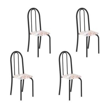Imagem de Kit 4 Cadeiras Tubular 96x36x41 Cm Iris B - Soma Móveis