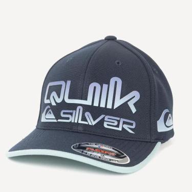 Imagem de Boné Quiksilver Aba Curva Gradient Broken Type WT26 Marinho, Gulf blue