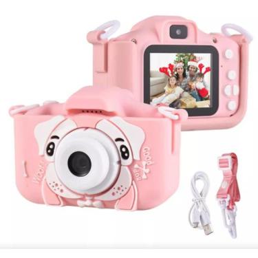 Imagem de Kit Câmera Infantil Digital + Cartão De Memoria Fotos Filma Grava Lanç