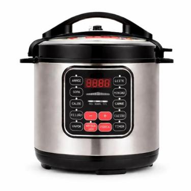 Imagem de Panela de Pressão Elétrica 5L 1000W com Função Timer e Aquecer - Time 
