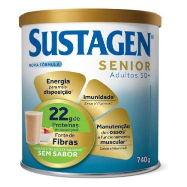 Imagem de Complemento Alimentar Sustagen Senior 50+ Sem Sabor Lata 740