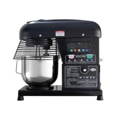 Imagem de Batedeira Planetária Profissional Preta Maná 5 Litros Bivolt, Bivolt