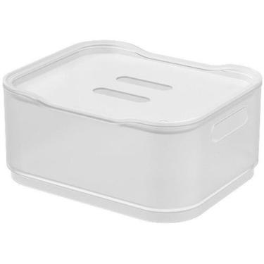 Imagem de Cesta Organizadora com Tampa Pequena Coza Fit 18,5 x 15 x 8,3 cm Natur
