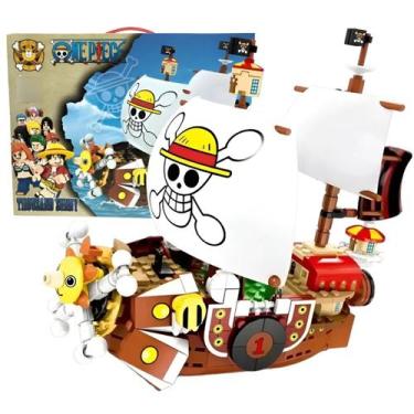 Imagem de Navio Pirata Thousand Sunny Blocos de Montar Barco Piratas Quebra Cabe