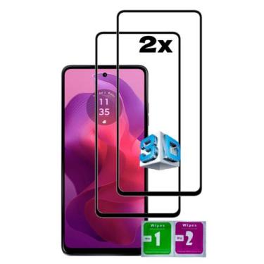 Imagem de 2x Pelicula Vidro 3d 5d Temperado Para Moto G24 - Mustangshop