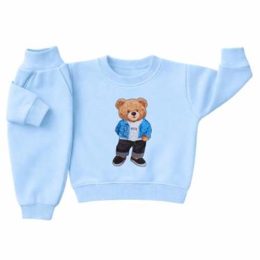 Imagem de Moletom Bebê Infantil Flanelado Menino Conjunto de Frio Peluciado Inve