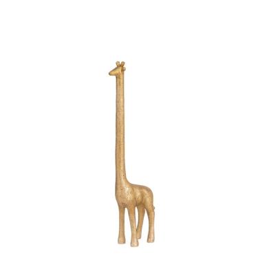 Imagem de Escultura Decorativa Girafa em Poliresina Dourada 33cm 22811 Mart