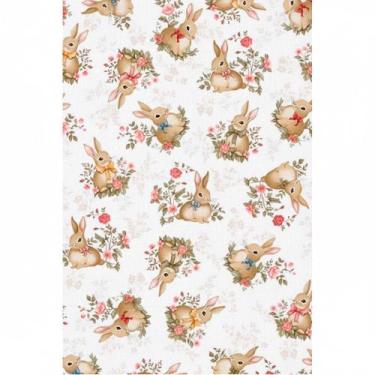 Imagem de Pano de Prato Páscoa Extra Estilotex - 70 x 45cm, 33 JARDIM CLÁSSICO