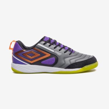 Imagem de Chuteira Unissex Umbro Pro 5 Bump Grafite e Roxo - GRAFITE/PRETO/ROXO 46-Unissex