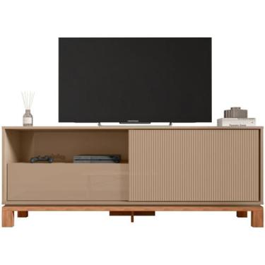 Imagem de Rack para TV até 55 Caemmun Mondria, Suede e Freijó