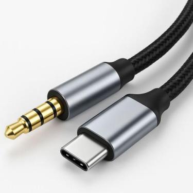 Imagem de Cabo Adaptador Fone De Ouvido Tipo C Para P2 Auxiliar Compativel com S