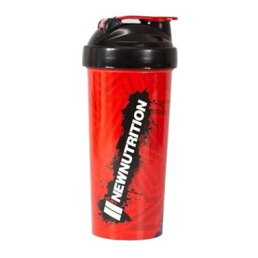 Imagem de Coqueteleira Slim Estampada - 600ml Vermelha - NewNutrition