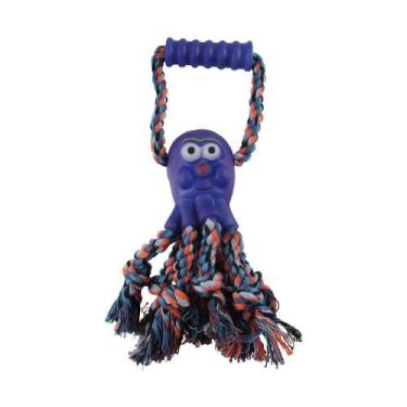 Imagem de Brinquedo Mordedor Polvo com Corda e Puxador para Cachorro - American 