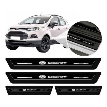 Imagem de Soleira de Porta Ecosport Preto Platinum 8 Peças - EmblemaTech