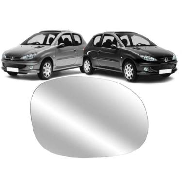 Imagem de Lente Retrovisor Com Base Peugeot 206 207 1999 até 2014 Ld Esquerdo - 