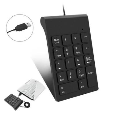 Imagem de Teclado Numérico para Notebook Mini Digitador USB Português Brasil Pre