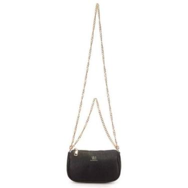 Imagem de Bolsa Wj Transversal Pequena Básica - Feminina - Preto, Preto