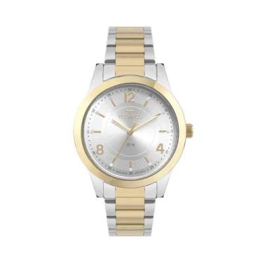 Imagem de Relógio Technos Dress Prata/Dourado Feminino 2035MZZ/1K