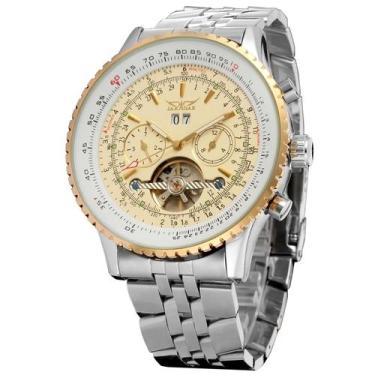 Imagem de Jaragar Relógio Tourbillon Amarelo Automático/Mecânico Masculino, Moda