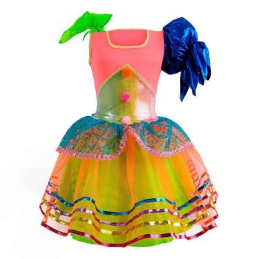Imagem de Fantasia Palhacinha Feminina Infantil Colorida e Divertida - Fantasias