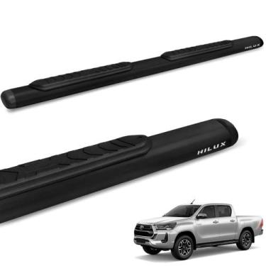 Imagem de Estribo Lateral Hilux CD 2016 a 2020 Oblongo Oval Preto Track