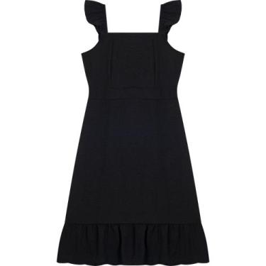 Imagem de Vestido Feminino Curto Crepe Flow Bright Girls Ref. B2945, Preto, P