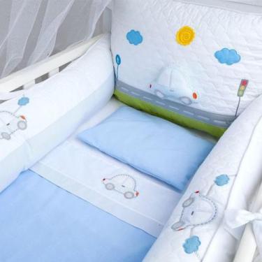 Imagem de Kit De Berço Papi Toys Acolchoado Com Cortinado Tamanho Americano 08 P