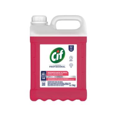 Imagem de Desinfetante Profissional Cif 5L Galão Bactericida Rende 200L Floral M