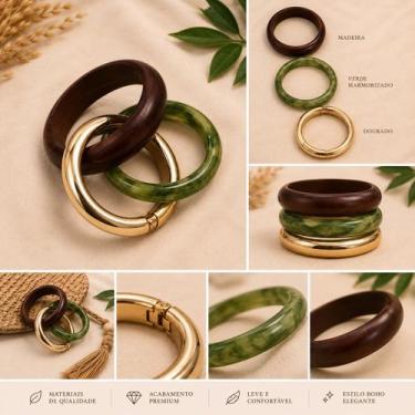 Imagem de Bracelete Boho Chic Femininos Luxo Vintage Diversos Modelos Cor:02 - M