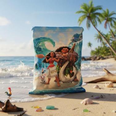 Imagem de Kit 10 Sacolinhas Surpresa Moana 17x22cm Dupla Face - VLK