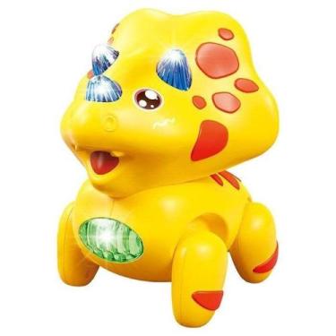 Imagem de Dino Baby Com Luz, Som e Movimento 14cm Art Baby - Art Brink