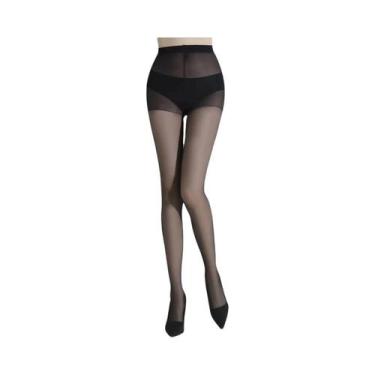 Imagem de Quatro pacotes de meia-calça feminina de cor sólida, ultrafina, transp