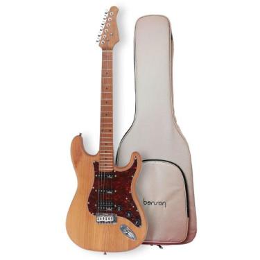 Imagem de Guitarra Benson Stratocaster Hardy Series HSS 902 Natural Escudo Torto