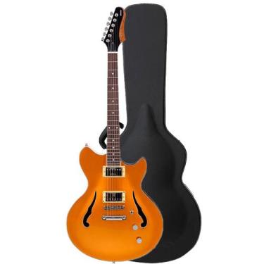 Imagem de Guitarra Tagima Ekosonic GD Gold Semi Acústica Passiva C/ Case, RED, U