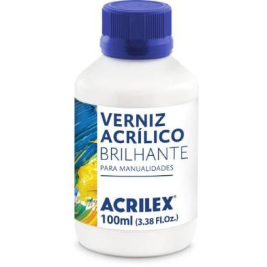Imagem de Verniz Acrílico Brilhante 100ML  Acabamento para Artesanato, Pacote co