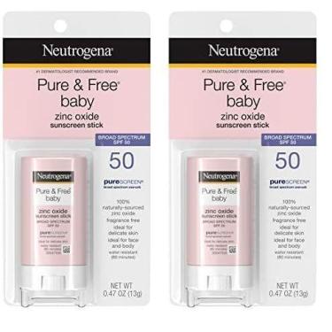 Imagem de Protetor Solar Neutrogena Pure & Free Baby FPS 50 Stick 14mL (x2)