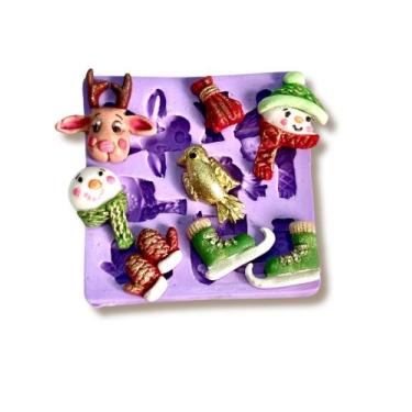 Imagem de Molde de silicone natal confeitaria biscuit f900 - CM