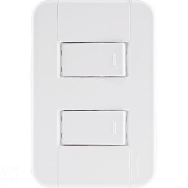 Imagem de Conjunto 4x2 com 2 Interruptores Simples 10 A 250 V Tramontina Tablet 