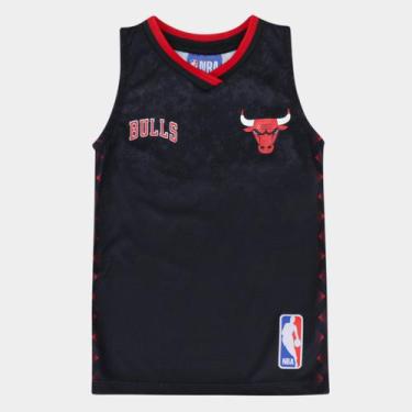 Imagem de Regata NBA Juvenil Chicago Bulls Essence Braziline, Preto, 10A