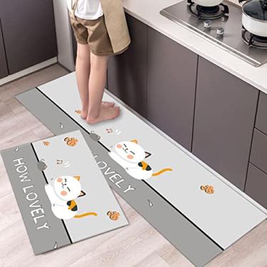 Imagem de jia cool 1 peça conjunto de tapetes de cozinha antiderrapante tapete de apoio para casa festa de feriado tapete vintage, para conjunto de tapetes de cozinha, (40,64 x 60,96 cm)