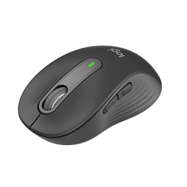Imagem de Mouse Sem Fio Logitech Signature M650 com Design de Tamanho Compacto, Clique Silencioso, Botões Laterais Personalizáveis, Conexão USB e Bluetooth - Grafite